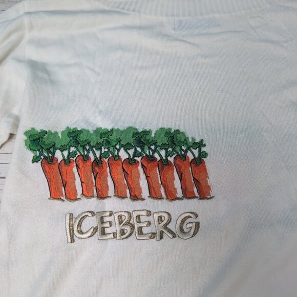 Vintage 1992 Iceberg Embroidered Sweater Panda & 24 Carrot Made In Italy - Picture 9 of 9